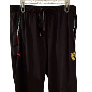 Ferrari by official supplier Puma  XL black track pants drawstring zip pockets